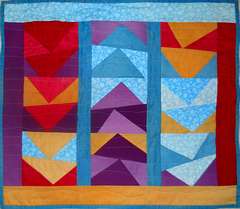 'Migration Routes', a wall quilt by Joy-Lily. Click to enlarge.
