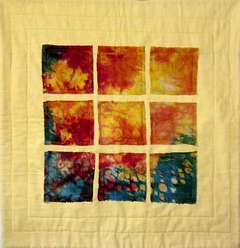 'On Fire', a wall quilt by Joy-Lily. Click to enlarge.