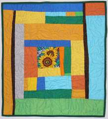 'Sunflowers13', a wall quilt by Joy-Lily. Click to enlarge.