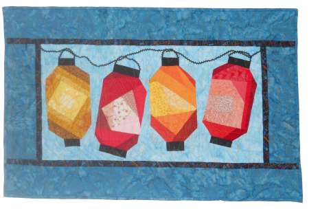 Quilt by Joy-Lily titled: Scrappy Lanterns. Click to enlarge.
